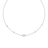 Silver Geometric Satellite Necklace